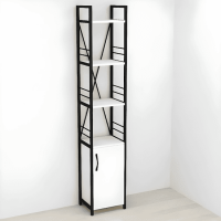 Етажерка 4/34 Ferrum-decor Серії Конект із тумбою 179x34x28 Чорний ДСП Білий (FRD-104463)