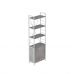 Етажерка 4/60 Ferrum-decor Серії Конект із тумбою 179x60x28 Білий ДСП Бетон (FRD-104497)