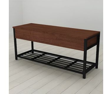 Банкетка з ящиком Ferrum-decor Дрейк 2 550x1200x400 метал Чорний ДСП Венге 16 мм (FRD-105309) Банкетка з ящиком Ferrum-decor Дрейк 2 550x1200x400 метал Чорний ДСП Венге 16 мм (FRD-105309)