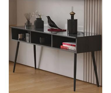 Тумба під телевізор Кентуккі Ferrum-decor 45x139x38 Чорний метал ДСП Сосна Кембра 16 мм (FRD-106728)