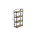 Этажерка 4/60 Ferrum-decor Серии Коннект 120x60x28 черный ДСП Дуб Артизан 16мм (FRD-104238)