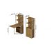 Стол книга с этажеркой Практик 2 Ferrum-decor 1555x640x990 Белый металл ДСП Дуб Артизан 16 мм (FRD-104637)