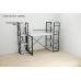 Етажерка 4/34 Ferrum-decor Серії Коннект 120x34x28 чорний ДСП Білий 16мм (FRD-104272)