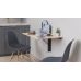 Обеденный стол трансформер Ника стеновой Ferrum-decor 420x900x500 Черный металл ДСП Дуб Сан-Марино 16 мм (FRD-105165)