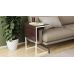 Стіл журнальний приставний Террі Комбо Ferrum-decor 345x662x440 Білий метал ДСП Венге Магія 16 мм (FRD-105553)