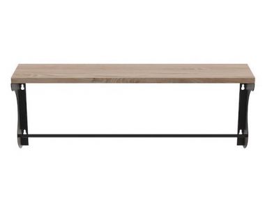 Полиця настінна Ferrum-decor Юзіби 270x500x150 метал Чорний ДСП Артизан 16 мм (FRD-102654)
