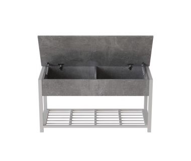 Банкетка з ящиком Ferrum-decor Дрейк 1 550x1000x400 метал Білий ДСП Бетон 16 мм (FRD-103058) Банкетка з ящиком Ferrum-decor Дрейк 1 550x1000x400 метал Білий ДСП Бетон 16 мм (FRD-103058)