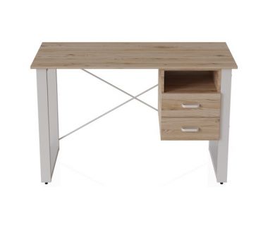 Письмовий стіл із ящиками Ferrum-decor Оскар 750x1200x700 метал Білий ДСП Артизан 16 мм (FRD-103263) Письмовий стіл із ящиками Ferrum-decor Оскар 750x1200x700 метал Білий ДСП Артизан 16 мм (FRD-103263)