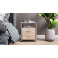 Тумба універсальна Ferrum-decor Вів'єн 2/2 50x41x40 сірий ДСП Дуб Артизан 16мм (FRD-104167)