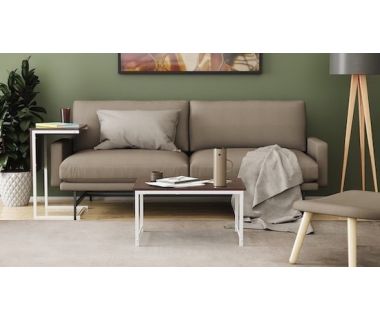 Стіл журнальний приставний Террі Комбо Ferrum-decor 345x662x440 Білий метал ДСП Венге Магія 16 мм (FRD-105553)