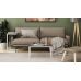 Стіл журнальний приставний Террі Комбо Ferrum-decor 345x662x440 Білий метал ДСП Венге Магія 16 мм (FRD-105553)