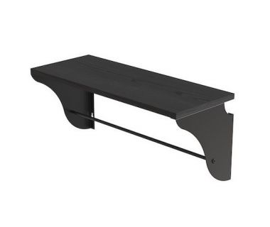 Настінна полиця Ferrum-decor Комфі 260x600x240 метал Чорний ДСП Венге 16 мм (FRD-102739)