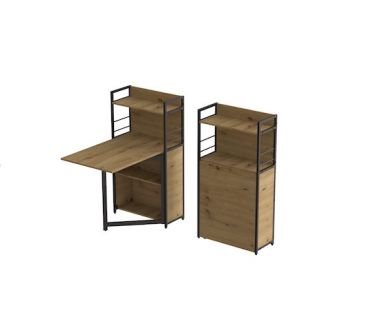 Стол книга с этажеркой Практик 1 Ferrum-decor 1200x640x990 Черный металл ДСП Дуб Артизан 16 мм (FRD-104616) Стол книга с этажеркой Практик 1 Ferrum-decor 1200x640x990 Черный металл ДСП Дуб Артизан 16 мм (FRD-104616)