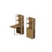 Стол книга с этажеркой Практик 2 Ferrum-decor 1555x640x990 Белый металл ДСП Дуб Артизан 16 мм (FRD-104637)