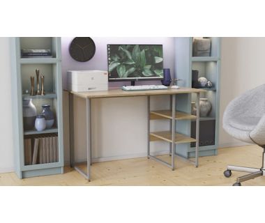 Комп'ютерний стіл Ferrum-decor Кевін 75x140x60 сірий ДСП Дуб Сонома 16мм (FRD-101730)