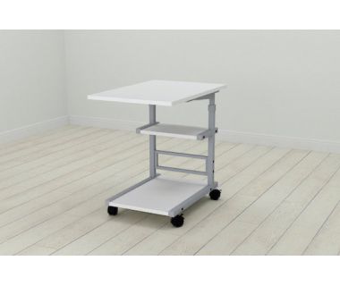 Стіл приставний Ferrum-decor Адан 62x40x60 метал Сірий ДСП Білий 16мм (FRD-102498)