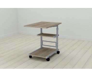 Стіл приставний Ferrum-decor Адан 62x40x60 метал Сірий ДСП Дуб Дуб Сонома Трюфель 16мм (FRD-102502)