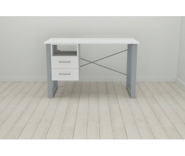 Письменный стол с ящиками Ferrum-decor Оскар 750x1400x700 металл Серый ДСП Белый 16 мм (FRD-103289) Письменный стол с ящиками Ferrum-decor Оскар 750x1400x700 металл Серый ДСП Белый 16 мм (FRD-103289)