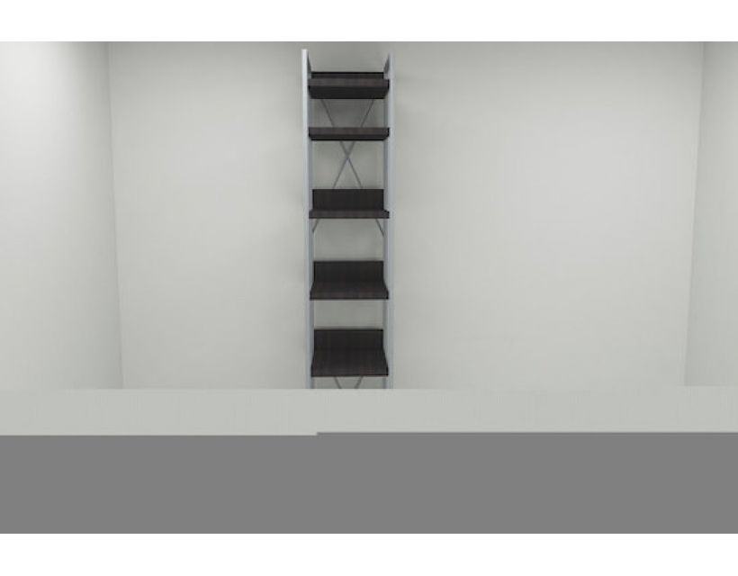 Шафа Гардероб Уні секція 4 серії Коннект Ferrum-decor 220x40x50см Сірий метал ДСП Венге Магія 32 мм (FRD-104552)