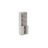 Шкаф Анжело Ferrum-decor на 5 полок с 2 дверями 1900x600x380 ДСП Бетон 16 мм (FRD-105000)