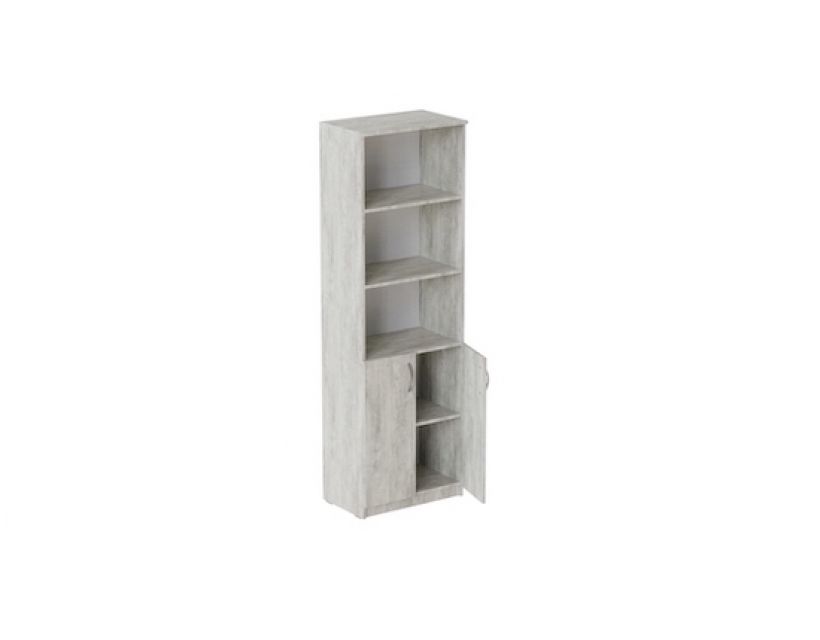 Шкаф Анжело Ferrum-decor на 5 полок с 2 дверями 1900x600x380 ДСП Бетон 16 мм (FRD-105000)