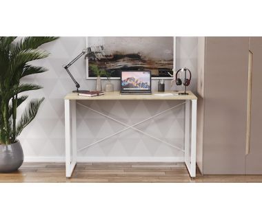 Письмовий стіл Ferrum-decor Серії Коннект 75x120x600 білий ДСП Дуб Сонома 16мм (FRD-104210)