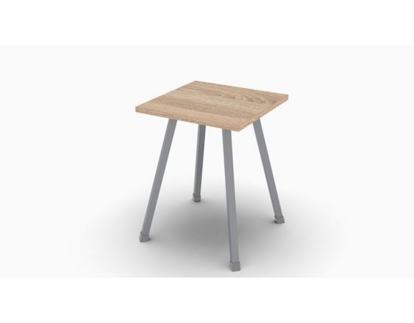Табурет Ferrum-decor 430x320x320 Серый металл ДСП Дуб Сонома 16 мм (FRD-104646)