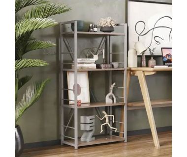 Этажерка 4/60 Ferrum-decor Серии Коннект 120x60x28 серый ДСП Дуб Сонома Трюфель 16мм (FRD-104252)