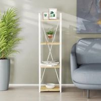 Этажерка 4/34 Ferrum-decor Серии Коннект 120x34x28 белый ДСП Дуб Артизан 16мм (FRD-104279)