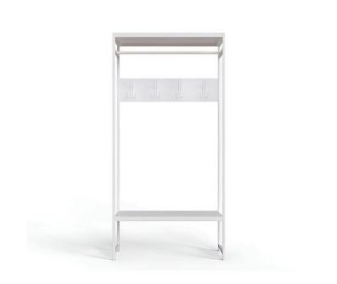 Вешалка напольная Ferrum-decor Трелис 14 180x90x38 белый ДСП Белый 16мм (FRD-104349) Вешалка напольная Ferrum-decor Трелис 14 180x90x38 белый ДСП Белый 16мм (FRD-104349)