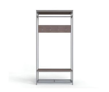 Вешалка напольная Ferrum-decor Трелис 15 180x90x38 серый ДСП Дуб Сонома Трюфель 16мм (FRD-104377)