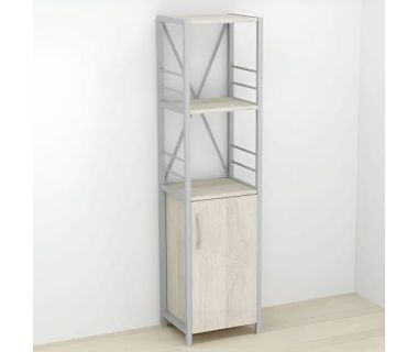 Етажерка 3/34 Ferrum-decor Серії Конект із тумбою 144x34x28 Сірий ДСП Сонома (FRD-104438)