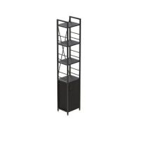 Этажерка 4/34 Серии Конект с тумбой 179x34x28 Черный ДСП Сосна Кембра FRD-104465