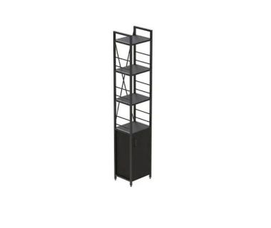 Етажерка 4/34 Серії Конект із тумбою 179x34x28 Чорний ДСП Сосна Кембра FRD-104465