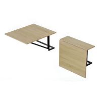 Стіл розкладний Олександр 4 Ferrum-decor 750x600x700 Чорний метал ДСП Дуб Сонома 16 мм (FRD-104895)