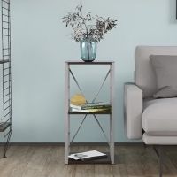 Етажерка 3/34 Ferrum-decor Серії Коннект 73x34x28 сірий ДСП Венге 16мм (FRD-105541)