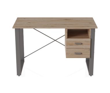 Письменный стол с ящиками Ferrum-decor Оскар 750x1200x700 металл Серый ДСП Артизан 16 мм (FRD-103269) Письменный стол с ящиками Ferrum-decor Оскар 750x1200x700 металл Серый ДСП Артизан 16 мм (FRD-103269)