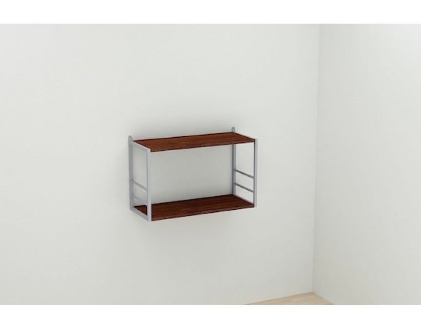 Книжкова полиця універсальна Ferrum-decor Стім 1 38x63x26 сірий ДСП Венге 16мм (FRD-106175)