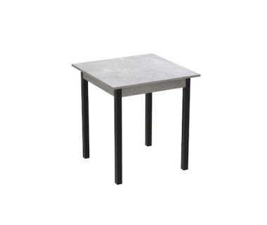 Стіл кухонний Ferrum-decor Агата 75x70x70 Чорний ДСП Бетон 16мм (FRD-105557)