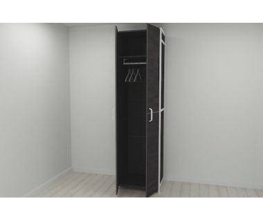Шафа Гардероб Уні секція 6 серії Конект Ferrum-decor 220x60x50см Білий метал ДСП Венге Магія 16 мм (FRD-104580)