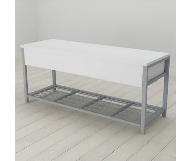 Банкетка із ящиком Ferrum-decor Дрейк 2 550x1200x400 метал Сірий ДСП Білий 16 мм (FRD-103080) Банкетка із ящиком Ferrum-decor Дрейк 2 550x1200x400 метал Сірий ДСП Білий 16 мм (FRD-103080)