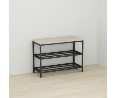 Банкетка універсальна Ferrum-decor Слайм 45x63x26 чорний ДСП Дуб Сонома 16мм (FRD-104072) Банкетка універсальна Ferrum-decor Слайм 45x63x26 чорний ДСП Дуб Сонома 16мм (FRD-104072)