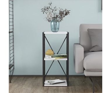 Этажерка 3/34 Ferrum-decor Серии Коннект 73x34x28 черный ДСП Белый 16мм (FRD-104289)