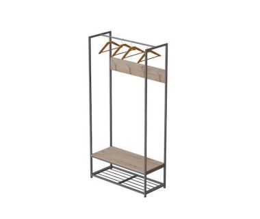 Вішалка модульна підлогова Треліс 13 180x90x38 сірий ДСП Дуб Сан-Марино 16мм FRD-104338