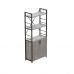 Етажерка 3/60 Ferrum-decor Серії Конект з тумбою 144x60x28 Чорний ДСП Бетон (FRD-104448)