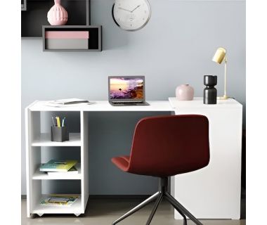 Стіл-тумба трансформер Смарт 1/1 Ferrum-decor 750x1450x500 ДСП Білий 16 мм (FRD-105067)