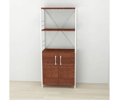 Этажерка 3/60 Ferrum-decor Серии Конект с тумбой 144x60x28 Белый ДСП Венге (FRD-105532)