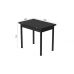 Обеденный раскладной стол трансформер Берта Ferrum-decor 750x1200x900 Черный металл ДСП Венге Магия 16 мм (FRD-105173)
