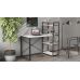 Письмовий стіл Ferrum-decor Серії Коннект з етажеркою 75x120x60 чорний ДСП Білий 16мм (FRD-104219)