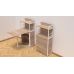 Стол книга с этажеркой Практик 1 Ferrum-decor 1200x640x990 Белый металл ДСП Дуб Сонома 16 мм (FRD-104621)
